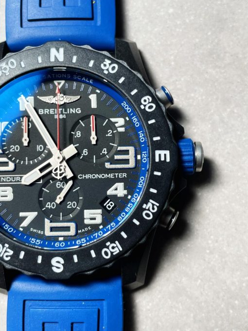 OGF Factory 1:1 Breitling Endurance pro 44mm Black dial Blue Rubber Strap quartz movement - Image 6
