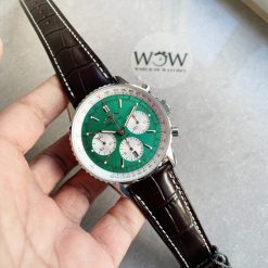 BLS Factory 1:1 Breitling Navitimer 01 Best Edition SS Edition Green Dial A7750