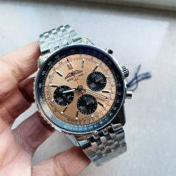 BLS Factory 1:1 Breitling Navitimer 01 Best Edition SS Salmon Dial A7750