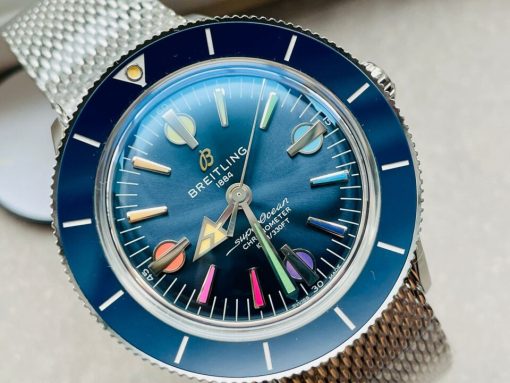 GF Factory 1:1 Breitling SuperOcean Heritage 57 SS/Black Ceramic Bezel Blue Dial Colors Markers A2824 - Image 2