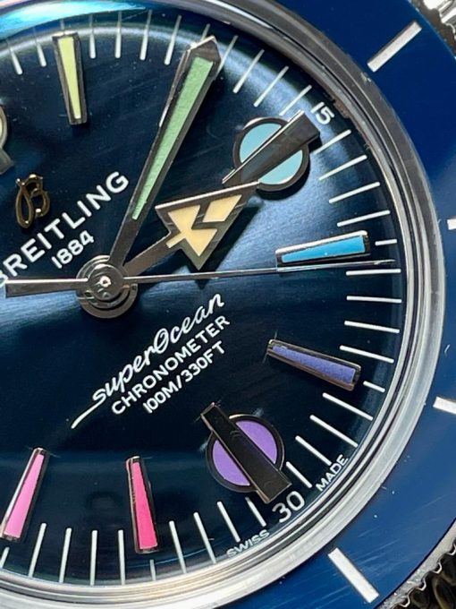 GF Factory 1:1 Breitling SuperOcean Heritage 57 SS/Black Ceramic Bezel Black Dial Colors Markers A2824 - Image 15