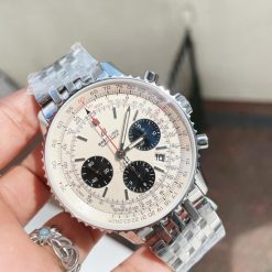 GF Factory 1:1 Breitling Navitimer 01 SS Best Edition White Dial A7750