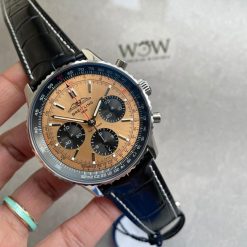 BLS Factory 1:1 Breitling Navitimer 01 Best Edition SS salmon Dial A7750