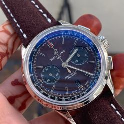 GF Factory 1:1 Breitling Premier B01 Chrono SS 42mm Best Edition Brown textured Dial A7750