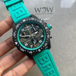 OGF Factory 1:1 Breitling Endurance pro 44mm Army gray dial tiffany Rubber Strap quartz movement