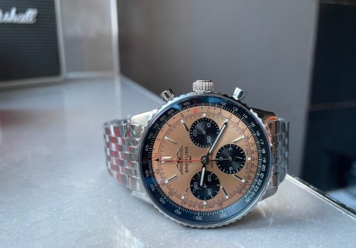 BLS Factory 1:1 Breitling Navitimer 01 Best Edition SS Salmon Dial A7750 - Image 2