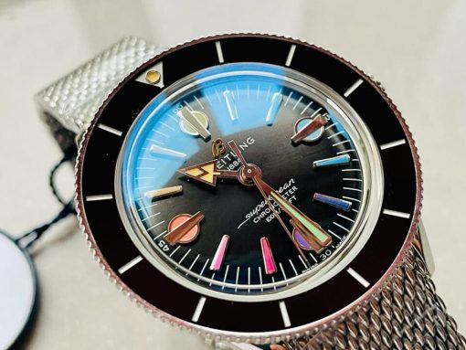 GF Factory 1:1 Breitling SuperOcean Heritage 57 SS/Black Ceramic Bezel Black Dial Colors Markers A2824 - Image 5