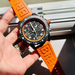 OGF Factory 1:1 Breitling Endurance pro 44mm Black dial orange Rubber Strap quartz movement